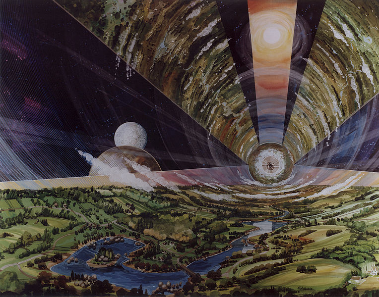 O'Neill colony (public domain image from NASA via Wikimedia)